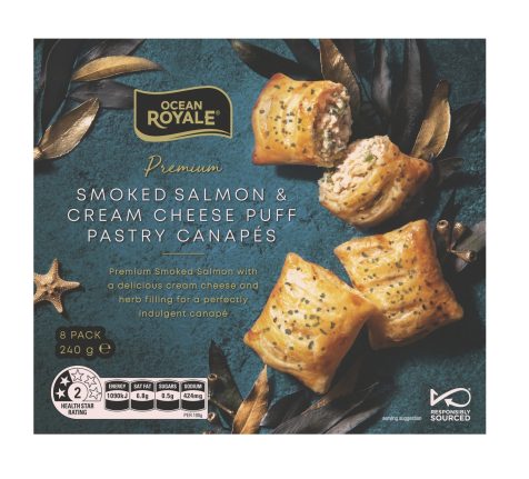 Ocean Royale Smoked Salmon and Cream Cheese Puff Pastry Canapes