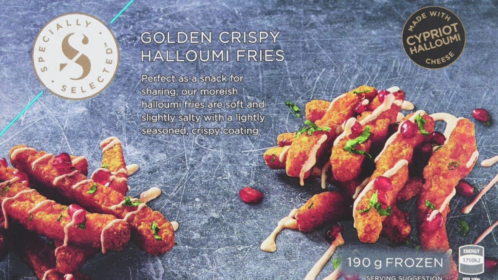 Golden crispy halloumi fries