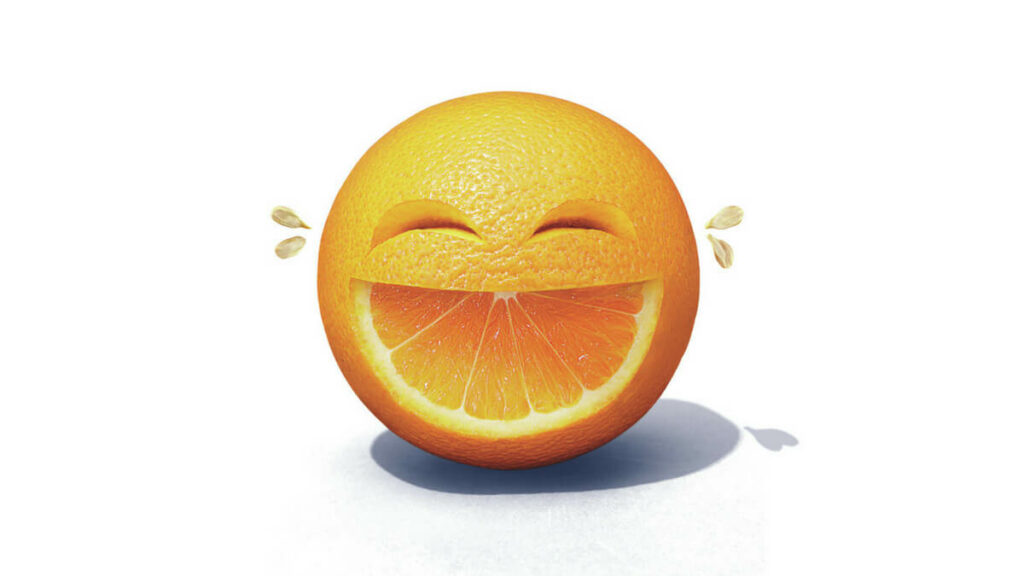 laughing orange