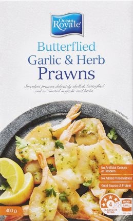 Frozen Butterfield Herb And Garlic Prawns