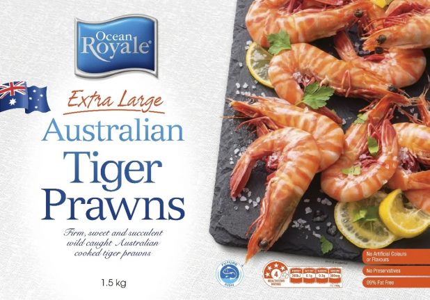 Ocean Royale Frozen Tiger Prawns Extra Large