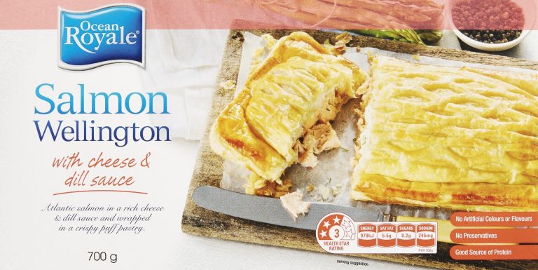 Salmon Wellington With Cheese And Dill Sauce